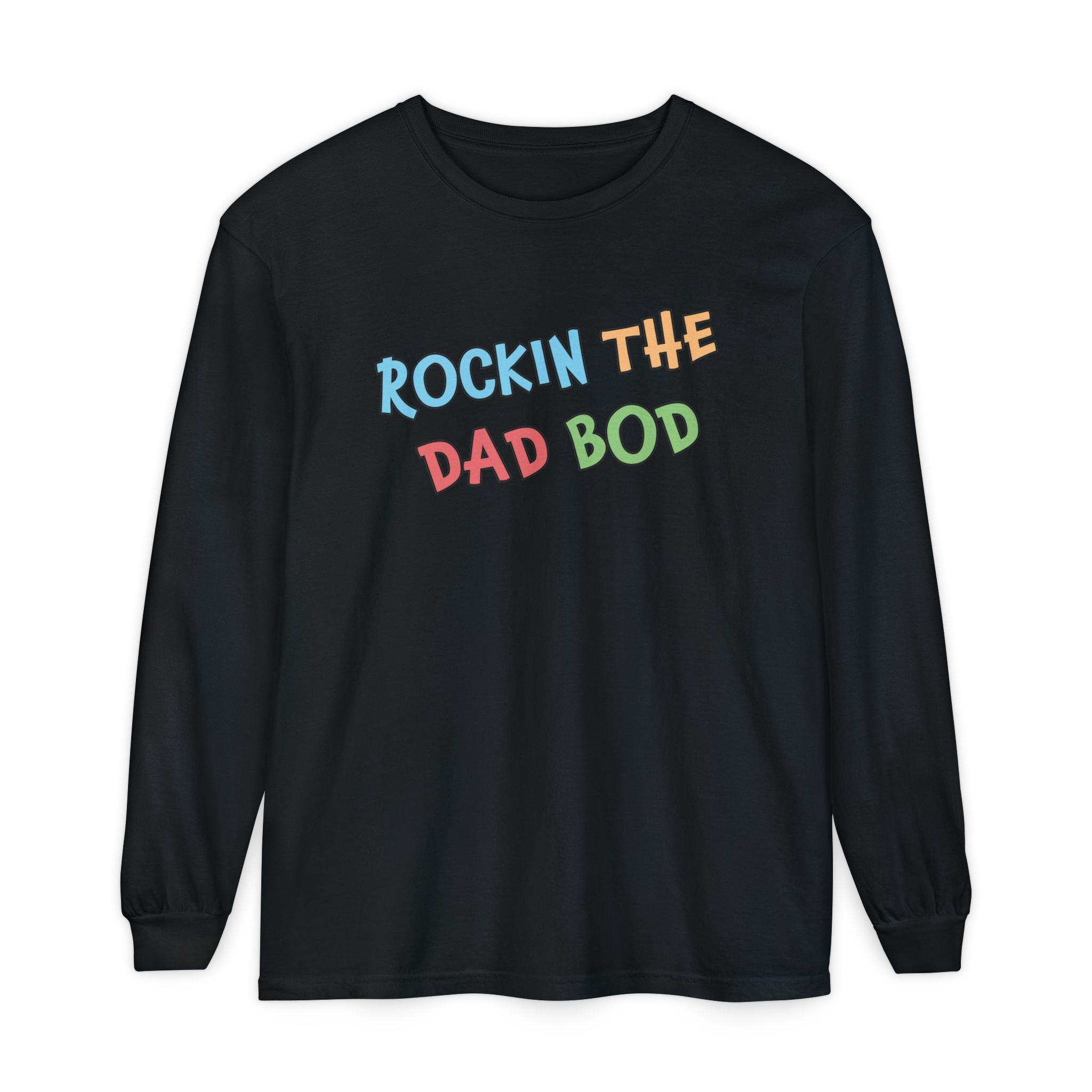 Dad Long Sleeve - Rockin The Dad Bod | Long - sleeve by atgodanddesigns