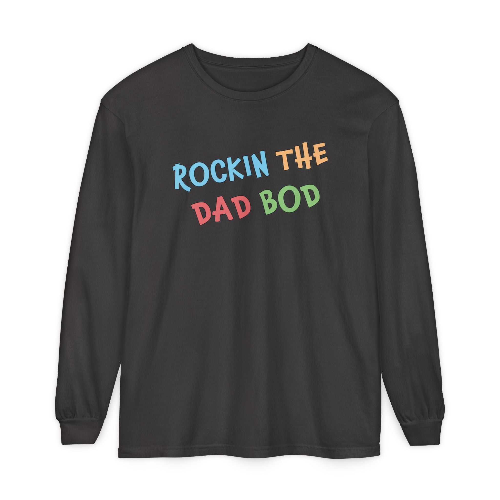 Dad Long Sleeve - Rockin The Dad Bod | Long - sleeve by atgodanddesigns
