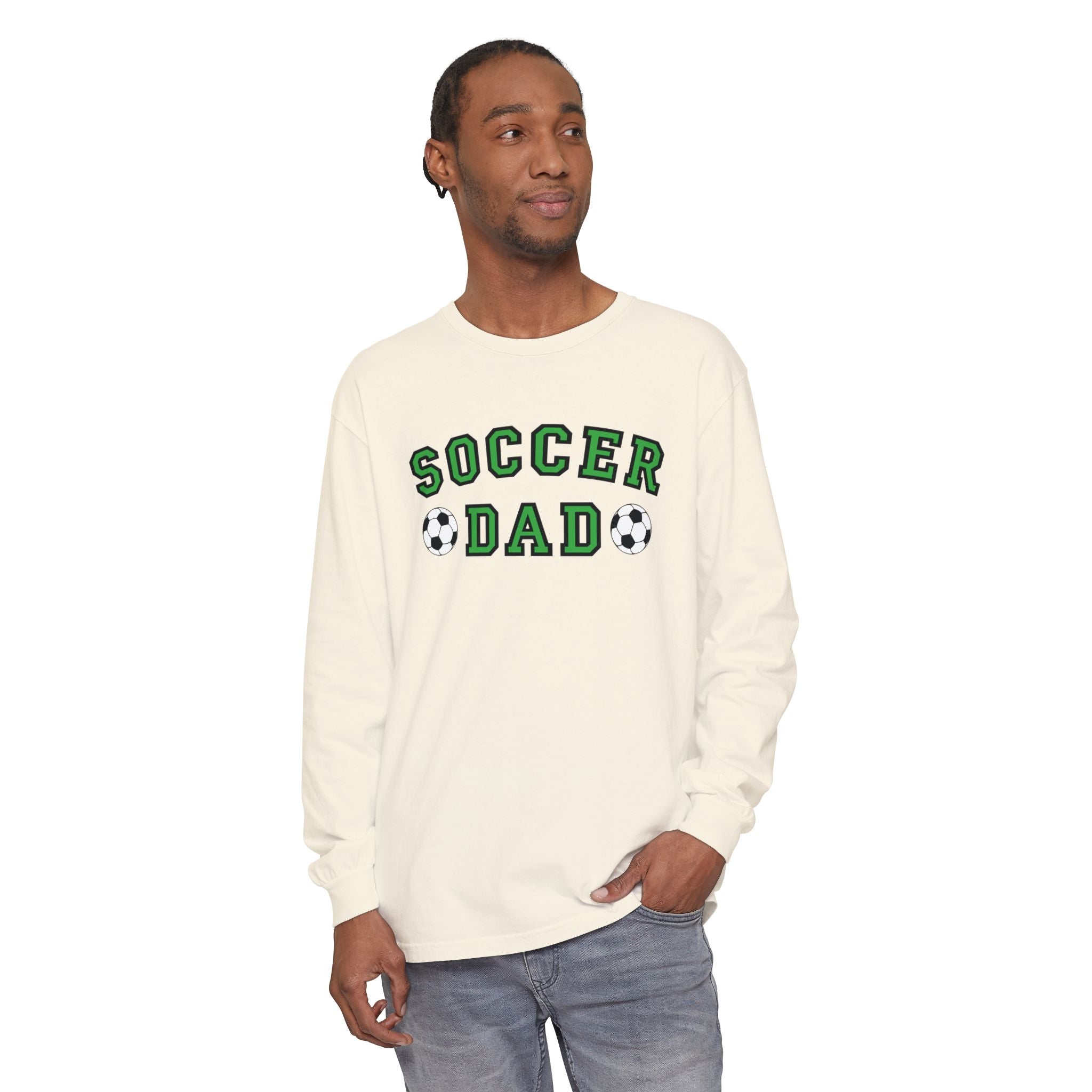 Dad Long Sleeve - Soccer Dad | Long - sleeve by atgodanddesigns