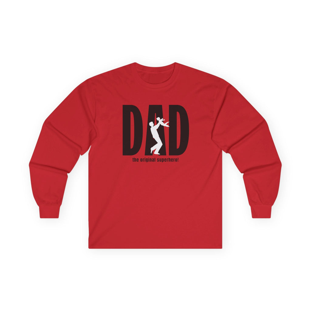 Dad Long Sleeve Tee - Dad The Original Superhero | Long - sleeve by atgodanddesigns