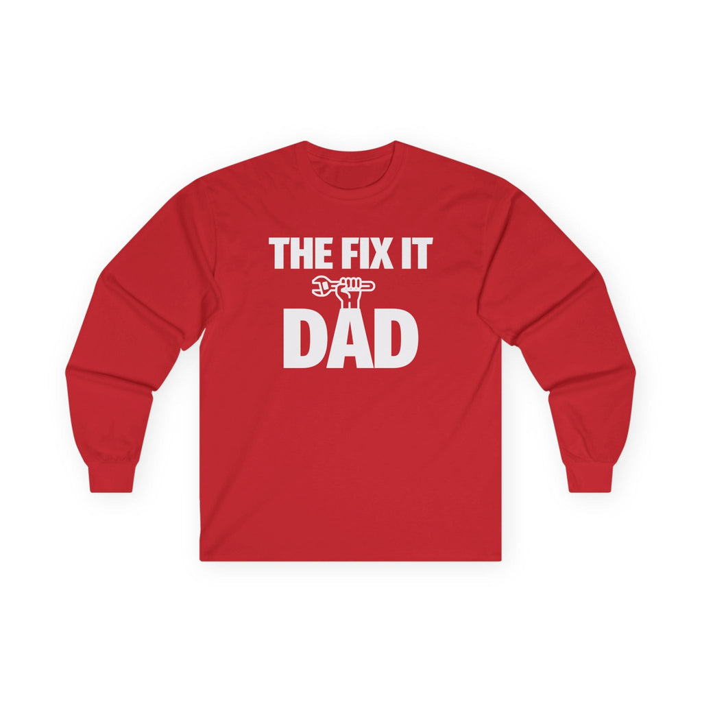 Dad Long Sleeve Tee - The Fix It Dad | Long - sleeve by atgodanddesigns