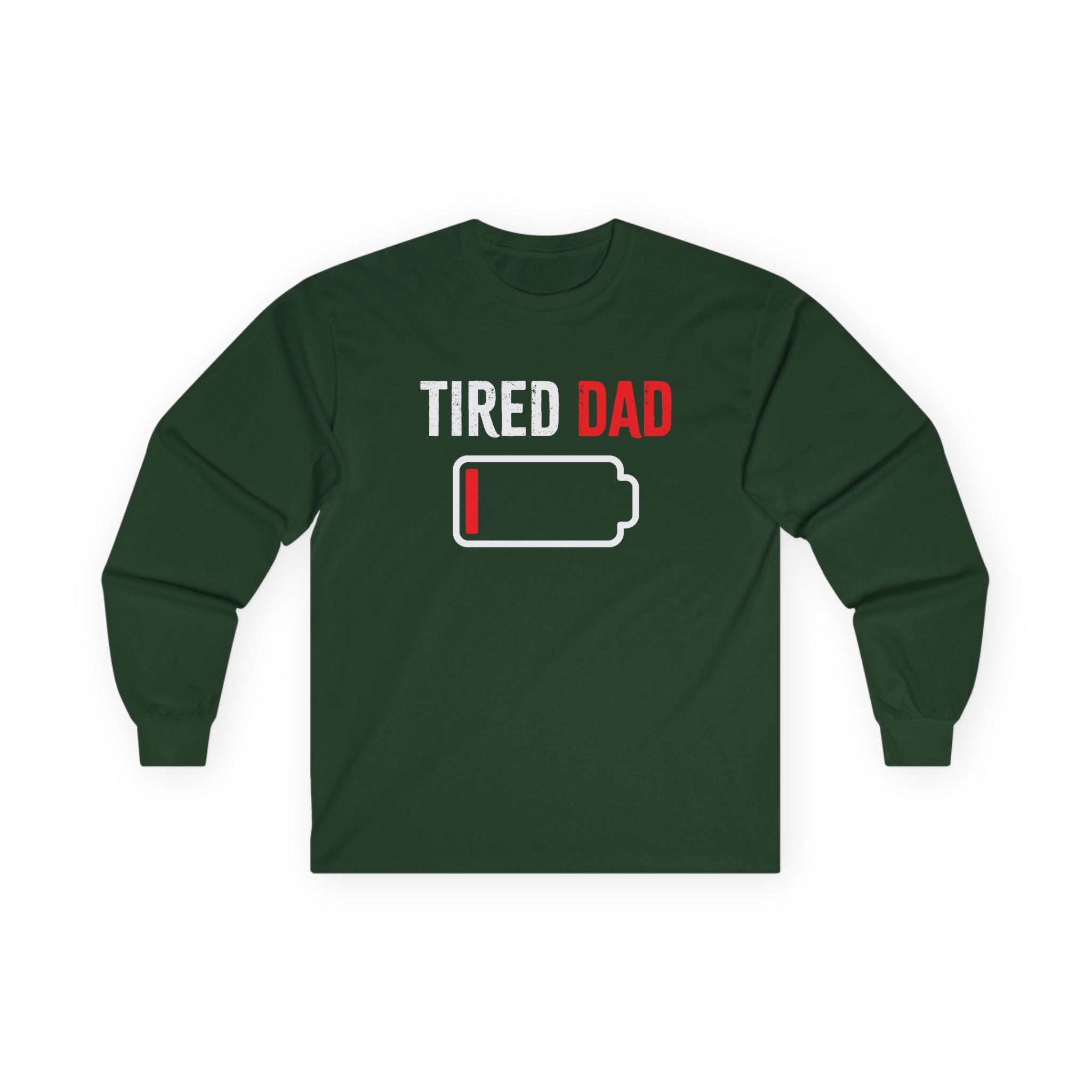 Dad Long Sleeve Tee - Tired Dad | Long - sleeve by atgodanddesigns