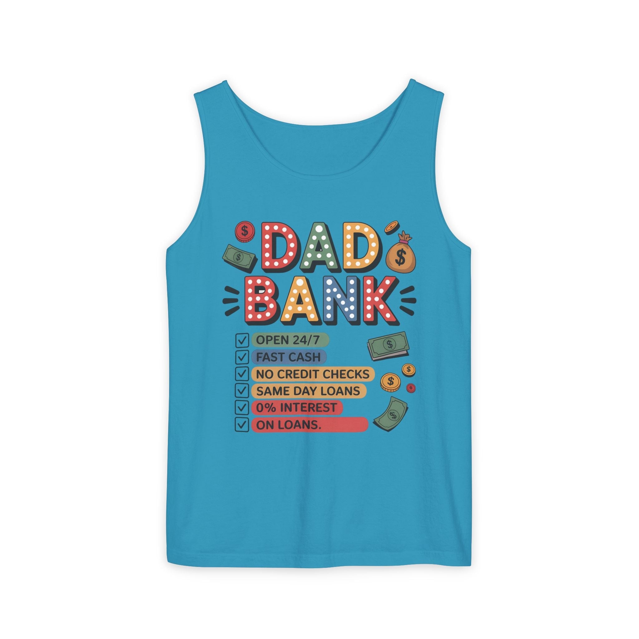Dad Tank Top - " Dad Bank " | Tank Top by atgodanddesigns