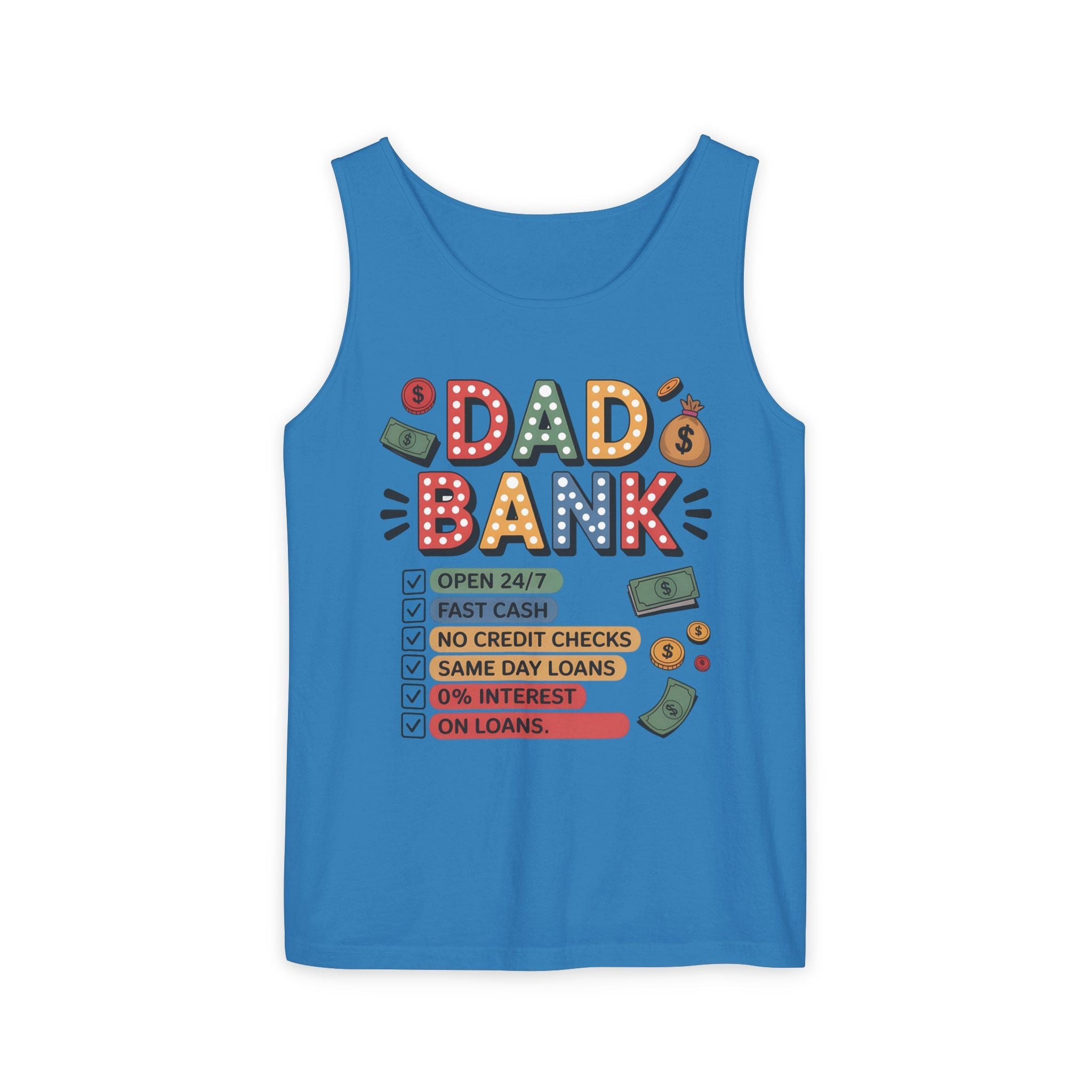 Dad Tank Top - " Dad Bank " | Tank Top by atgodanddesigns