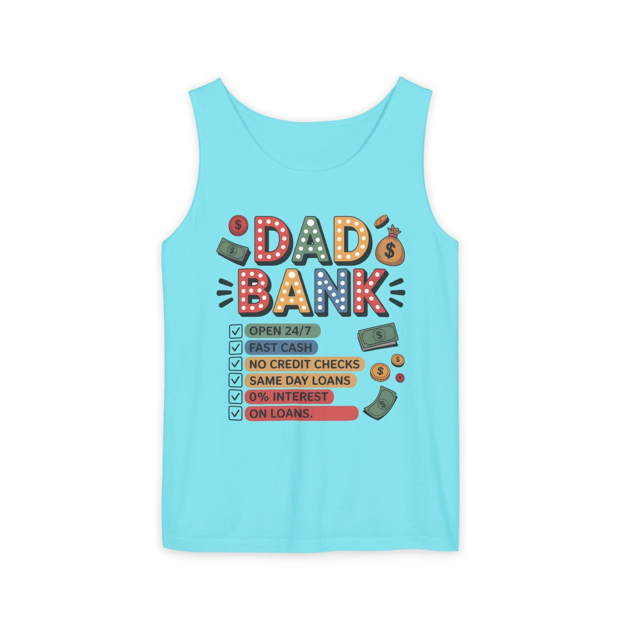 Dad Tank Top - " Dad Bank " | Tank Top by atgodanddesigns
