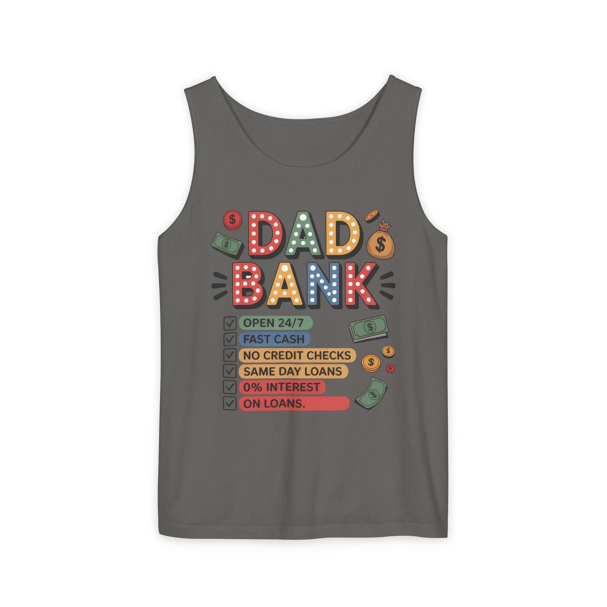 Dad Tank Top - " Dad Bank " | Tank Top by atgodanddesigns