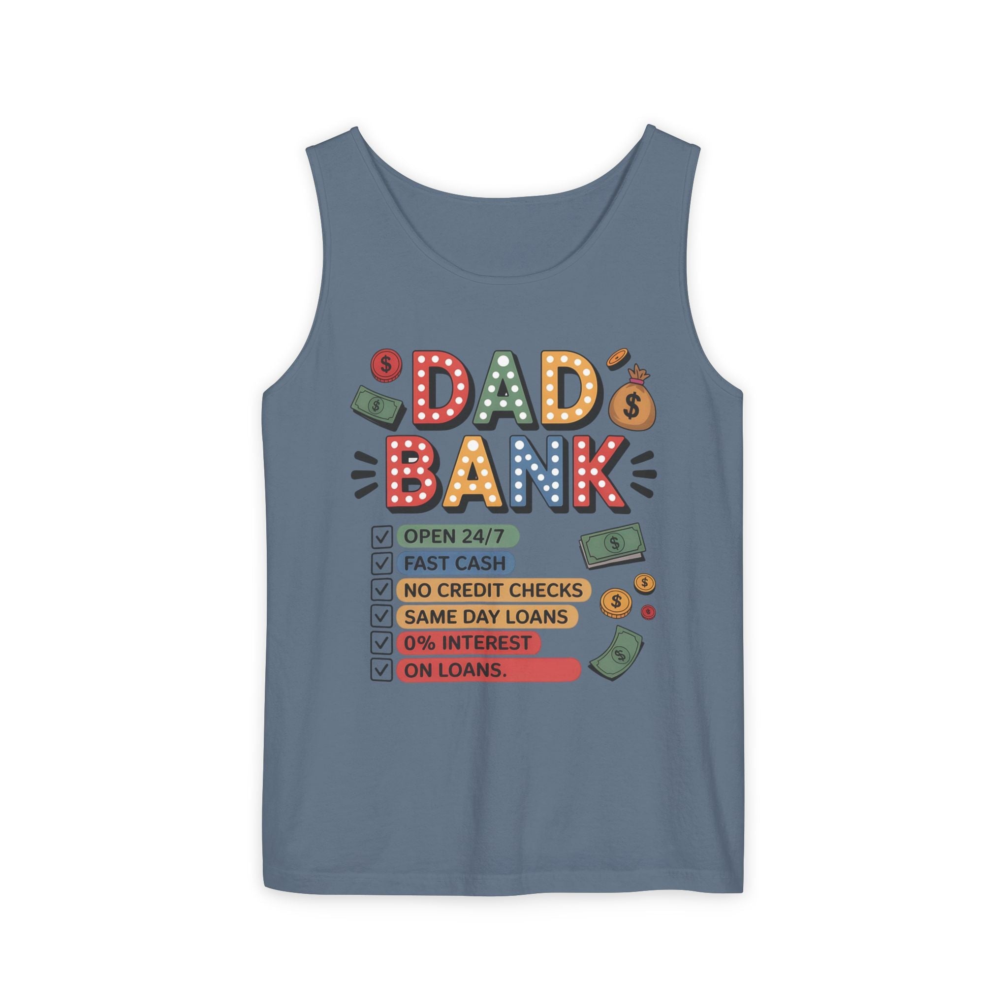 Dad Tank Top - " Dad Bank " | Tank Top by atgodanddesigns