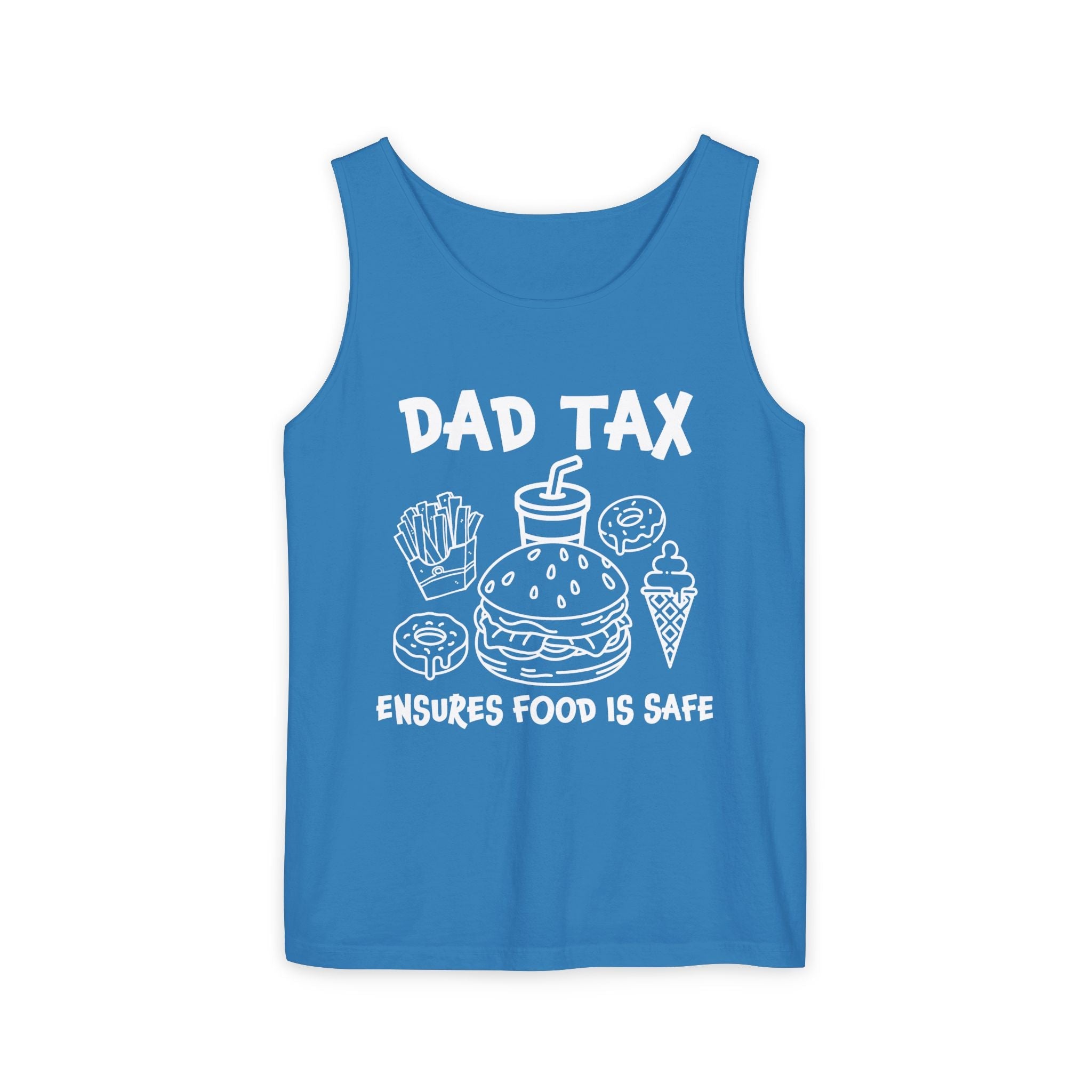 Dad Tank Top - Dad Tax Ensures Food Is Safe | Tank Top by atgodanddesigns