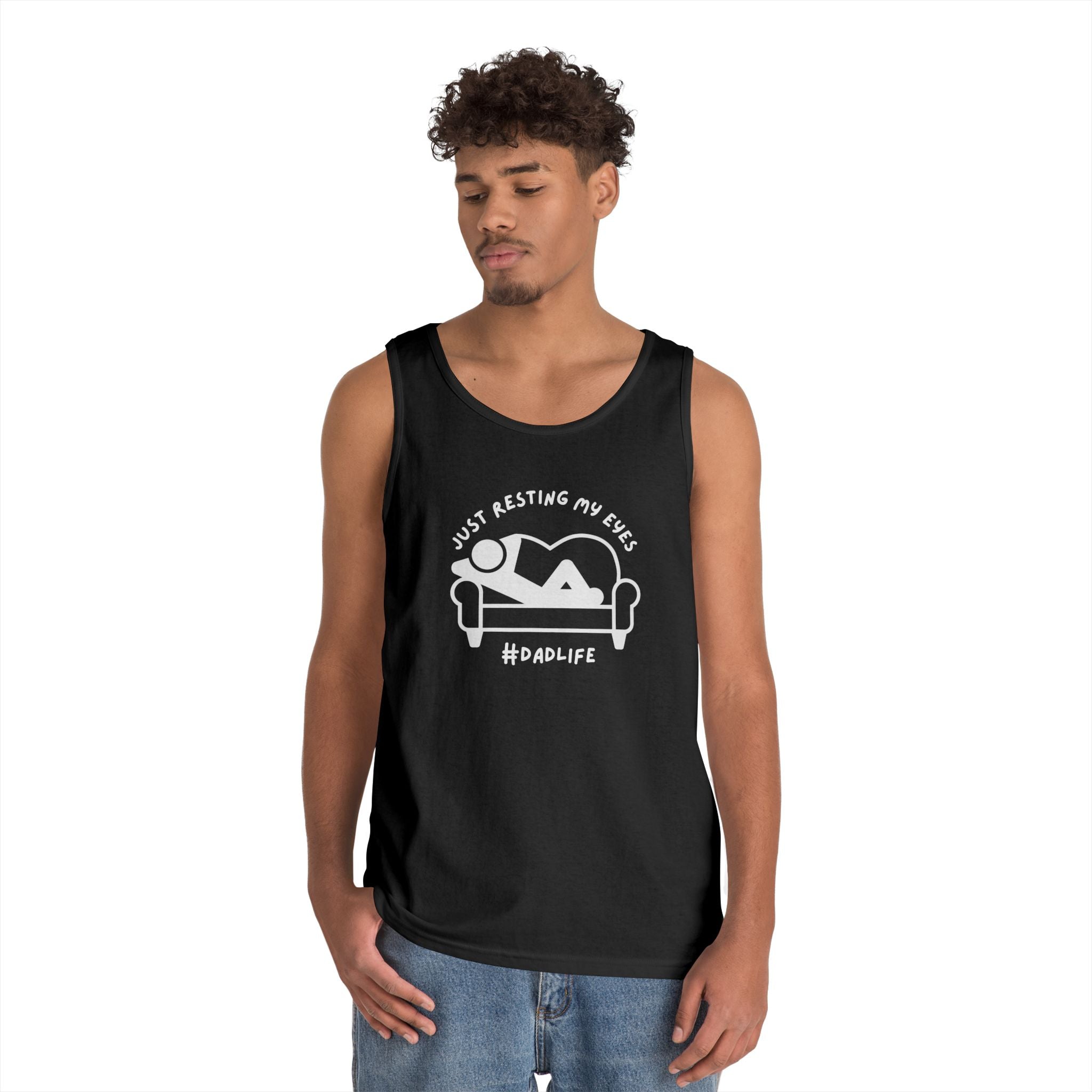 Dad Tank Top - Just Resting My Eyes  Dad Life | Tank Top by atgodanddesigns
