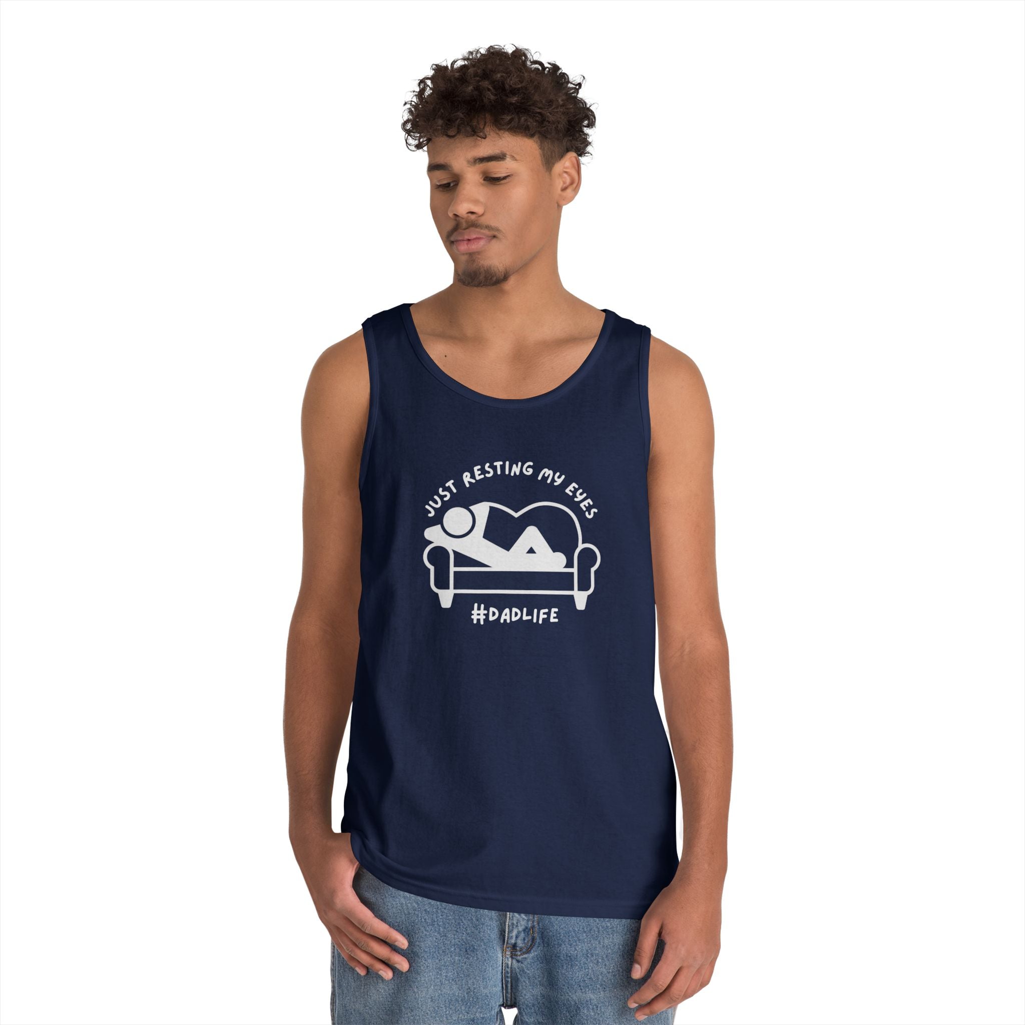 Dad Tank Top - Just Resting My Eyes | Tank Top by atgodanddesigns