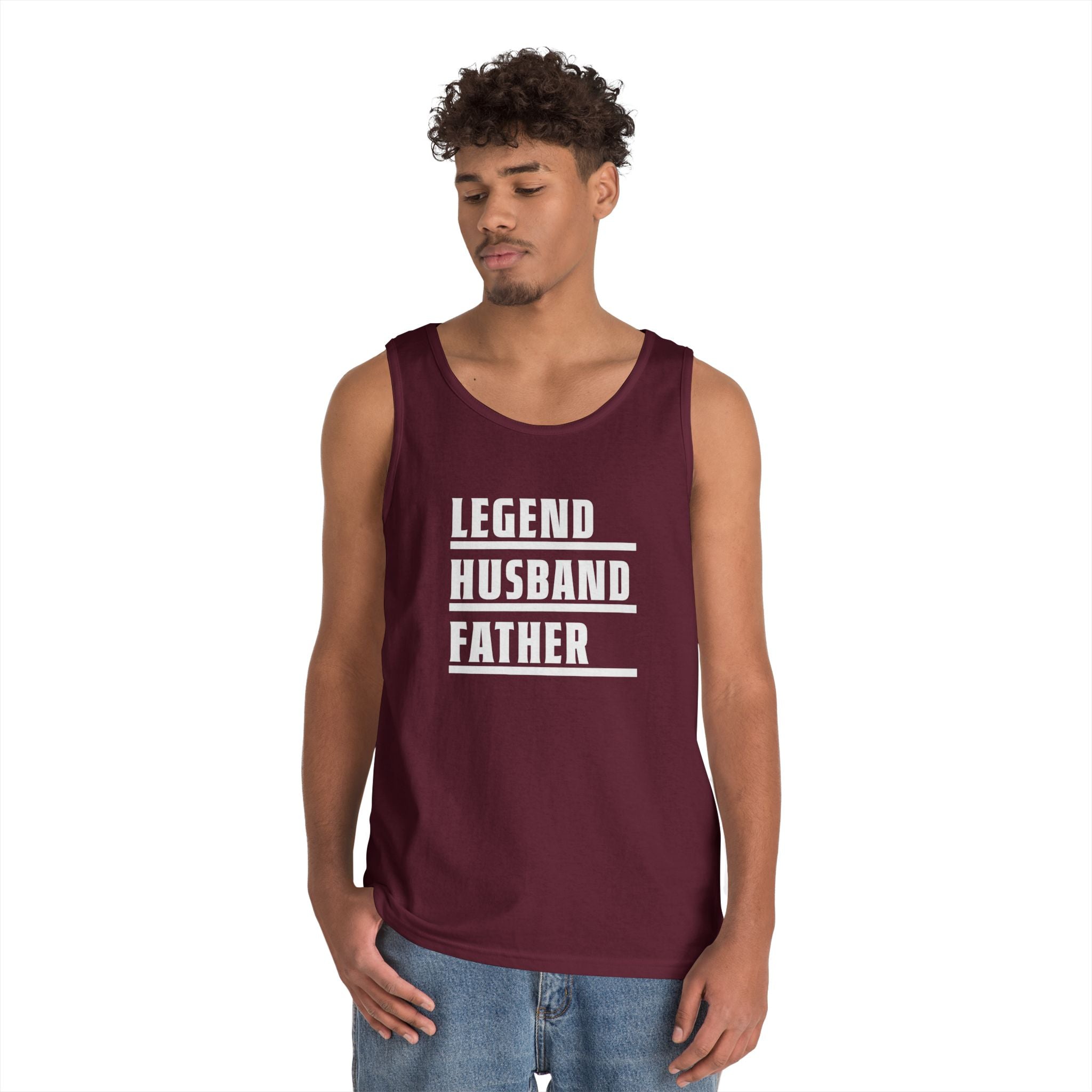 Dad Tank Top - Legend Husband Father | Tank Top by atgodanddesigns