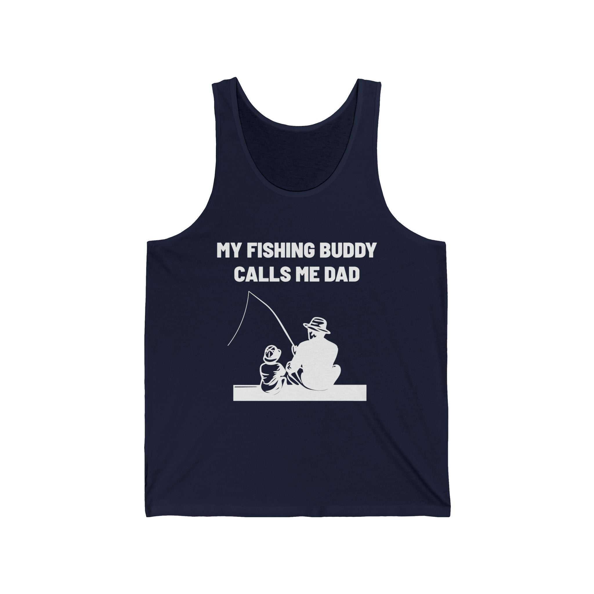 Dad Tank Top - My Fishing Buddy Calls Me Dad | Tank Top by atgodanddesigns