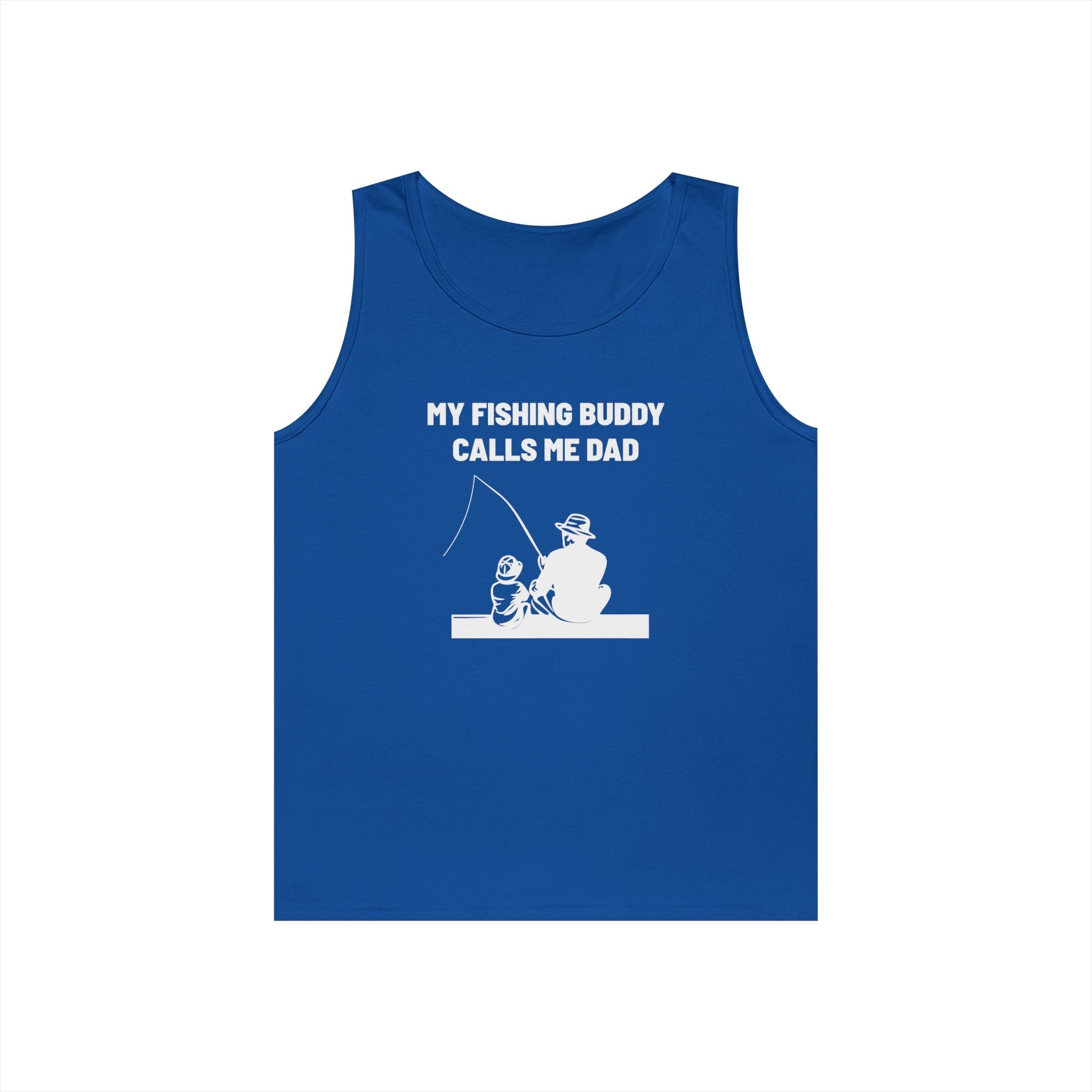 Dad Tank Top - My Fishing Buddy Calls Me Dad | Tank Top by atgodanddesigns