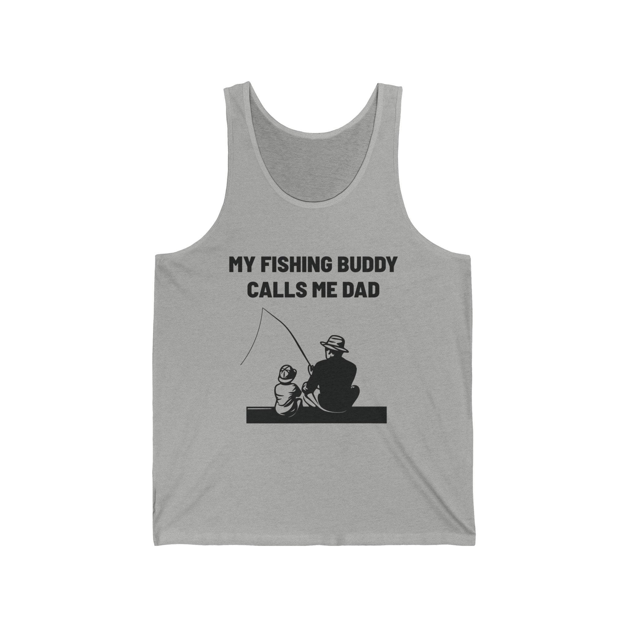 Dad Tank Top - My Fishing Buddy Calls Me Dad | Tank Top by atgodanddesigns