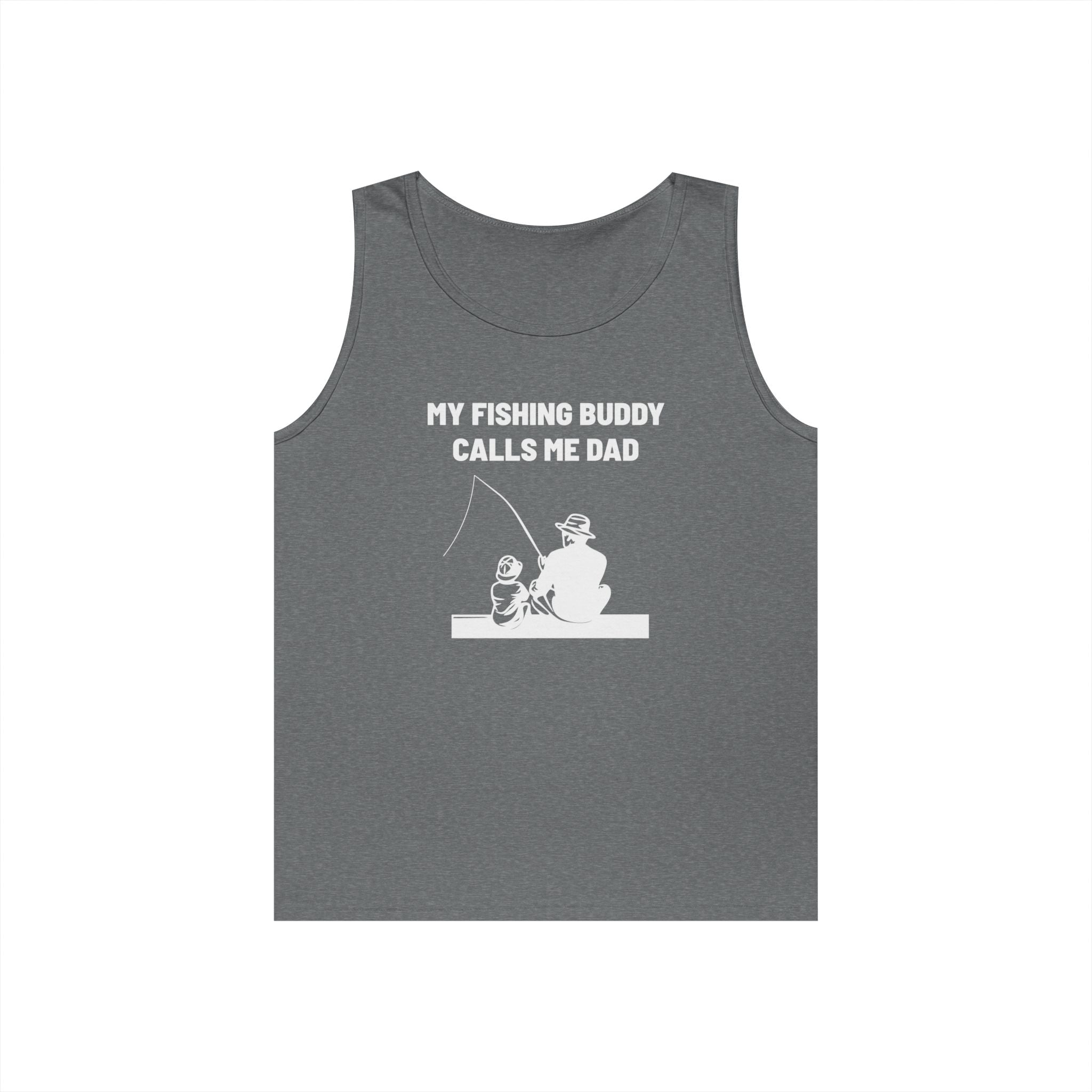 Dad Tank Top - My Fishing Buddy Calls Me Dad | Tank Top by atgodanddesigns