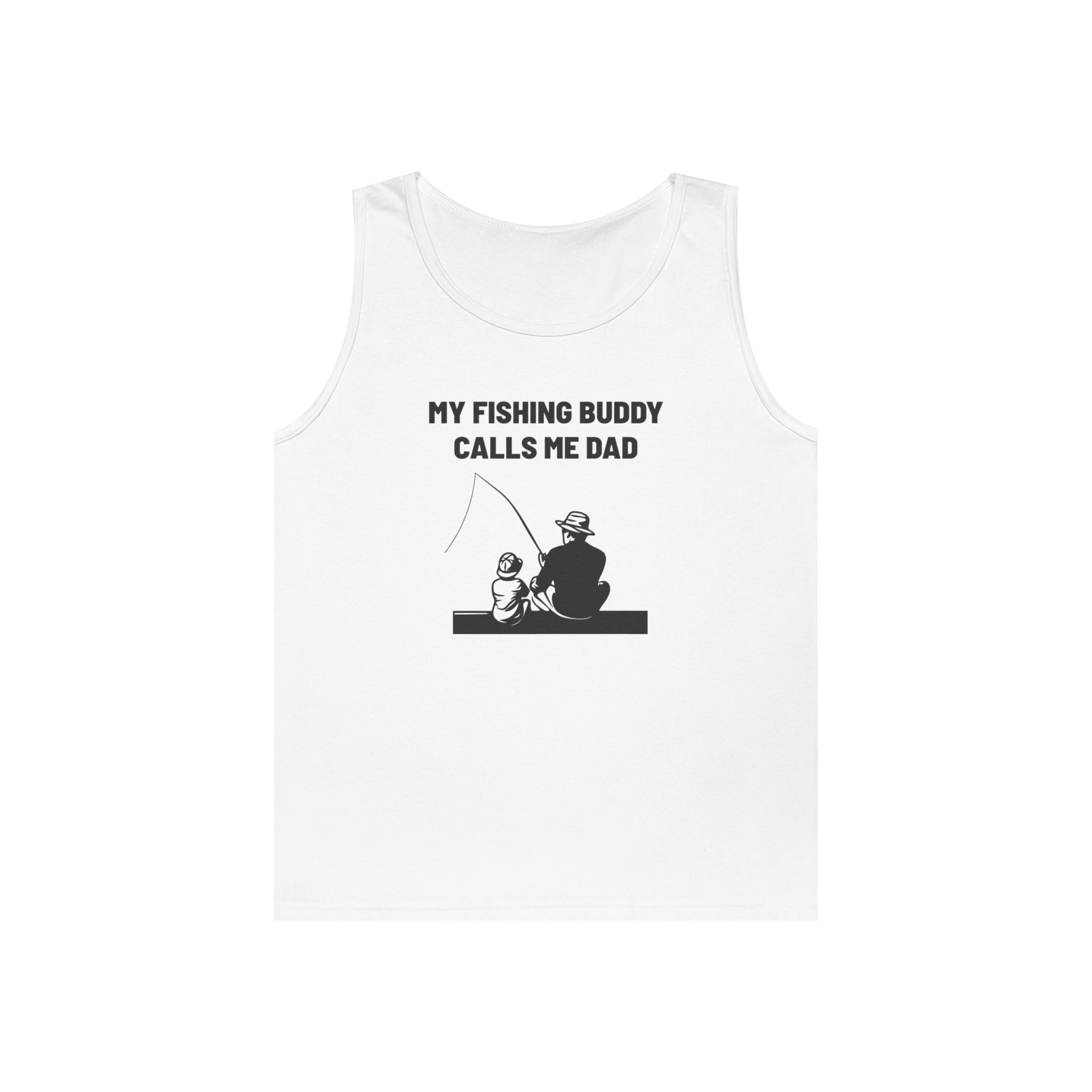 Dad Tank Top - My Fishing Buddy Calls Me Dad | Tank Top by atgodanddesigns