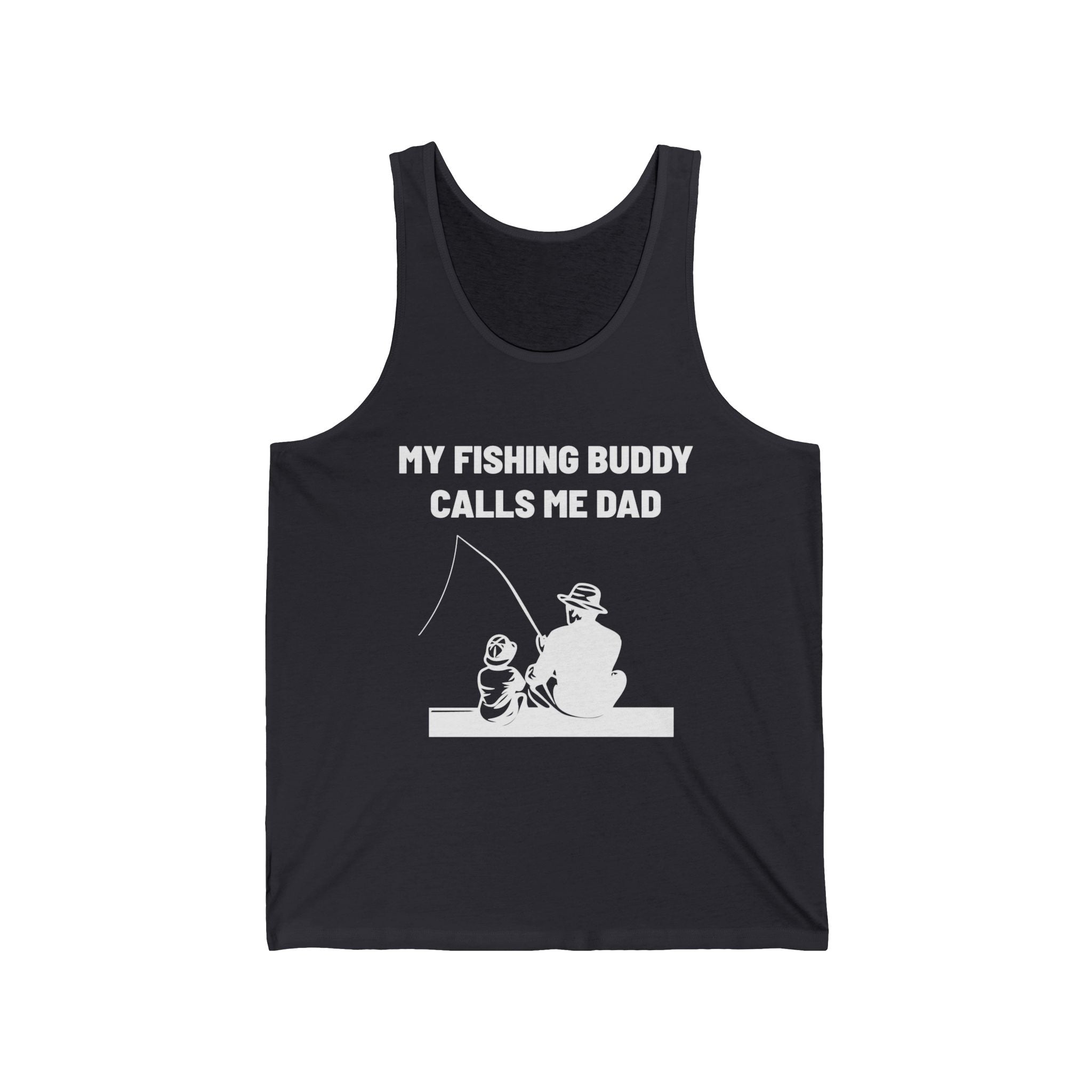 Dad Tank Top - My Fishing Buddy Calls Me Dad | Tank Top by atgodanddesigns