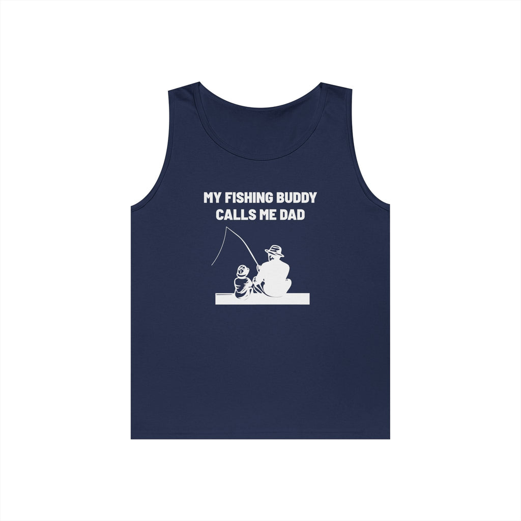 Dad Tank Top - My Fishing Buddy Calls Me Dad | Tank Top by atgodanddesigns