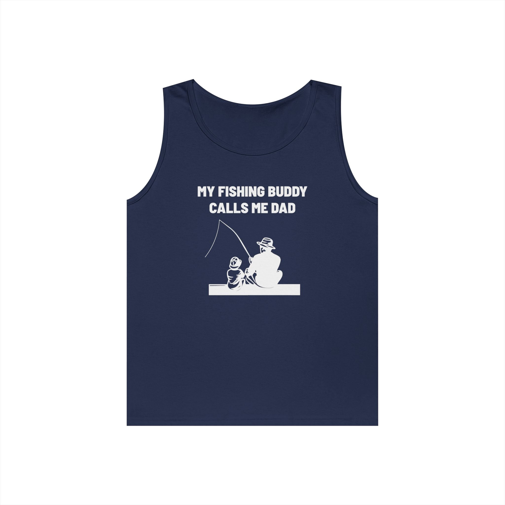 Dad Tank Top - My Fishing Buddy Calls Me Dad | Tank Top by atgodanddesigns