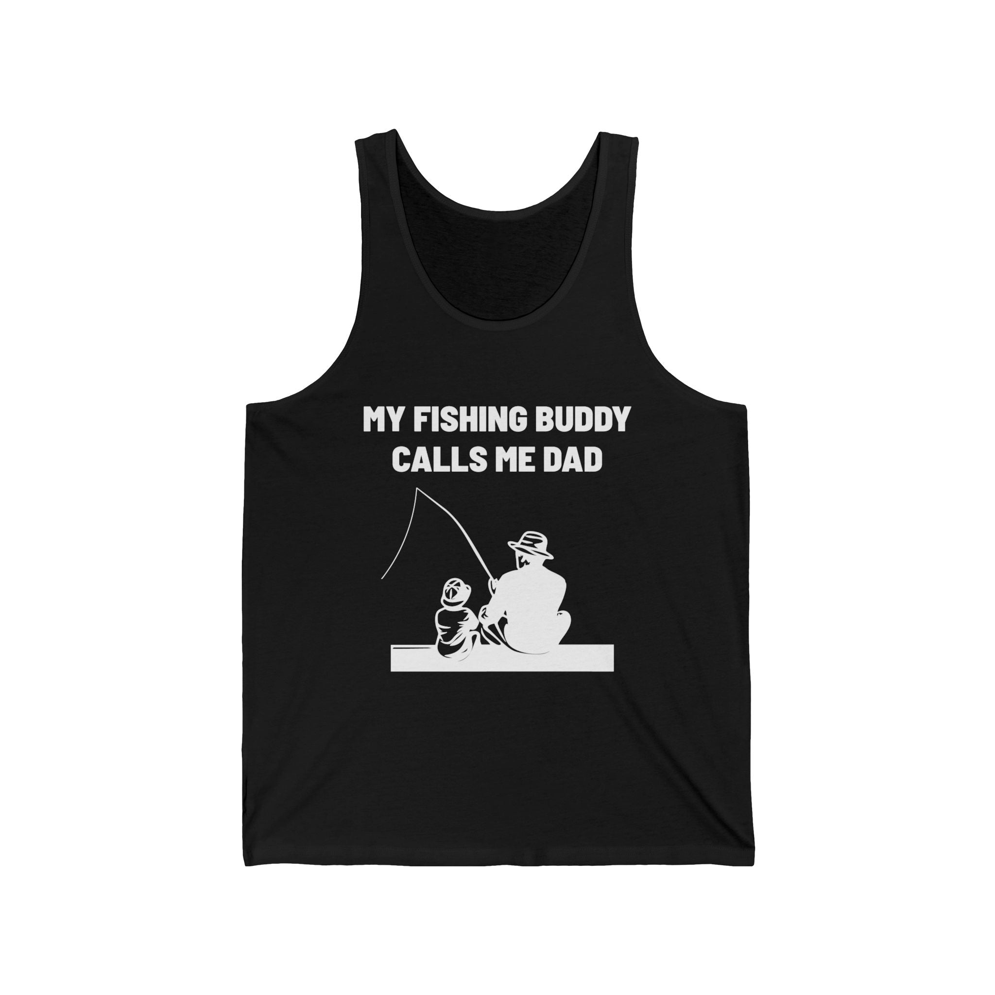 Dad Tank Top - My Fishing Buddy Calls Me Dad | Tank Top by atgodanddesigns