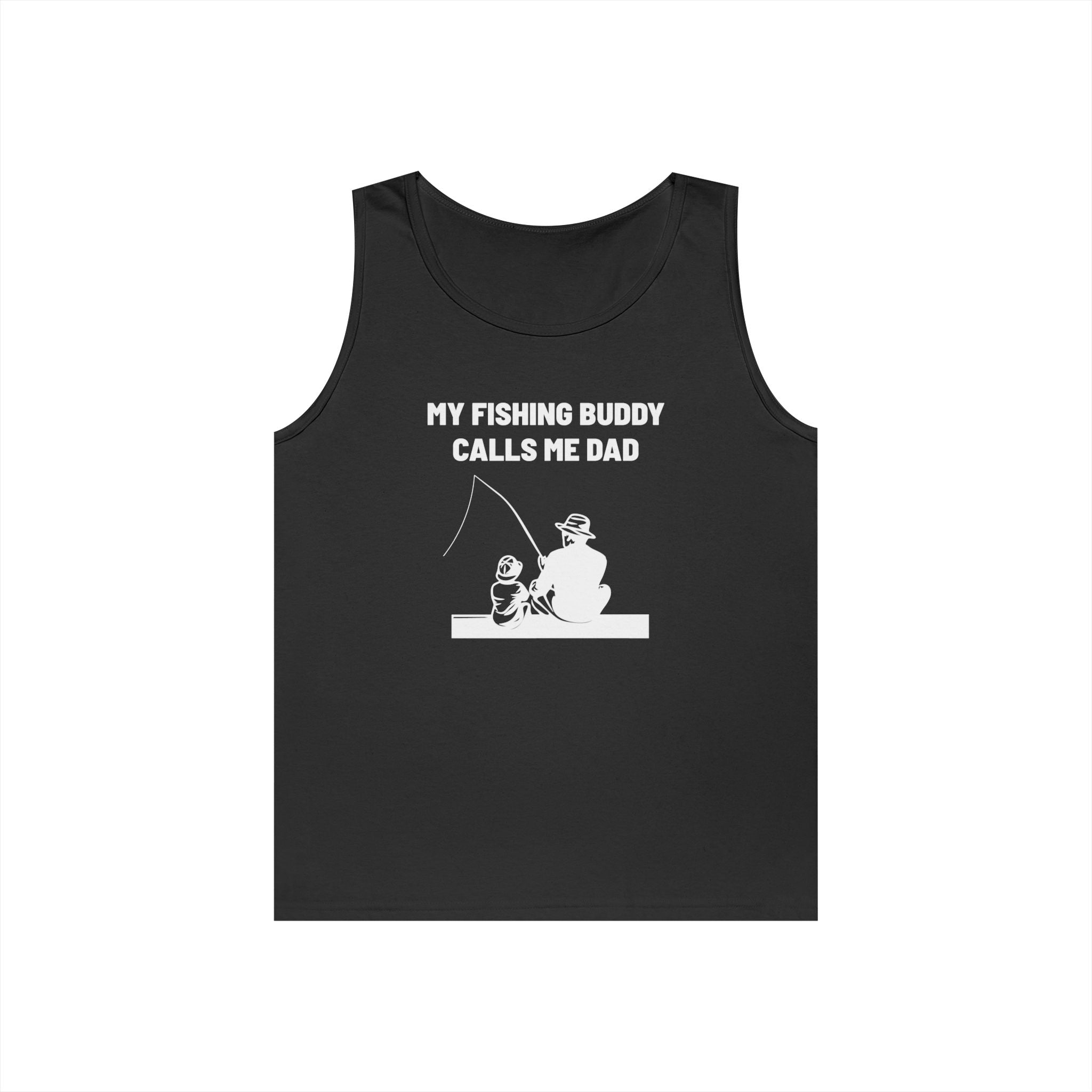 Dad Tank Top - My Fishing Buddy Calls Me Dad | Tank Top by atgodanddesigns