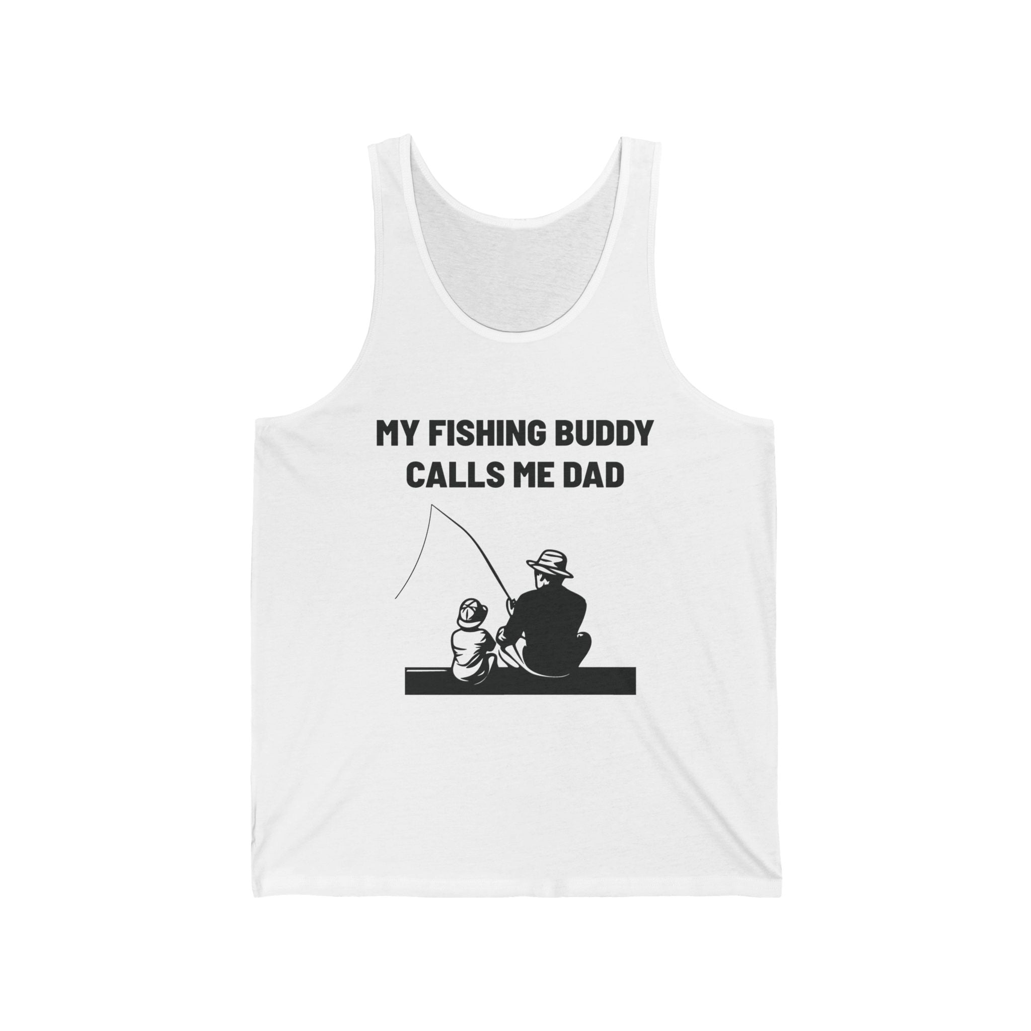 Dad Tank Top - My Fishing Buddy Calls Me Dad | Tank Top by atgodanddesigns