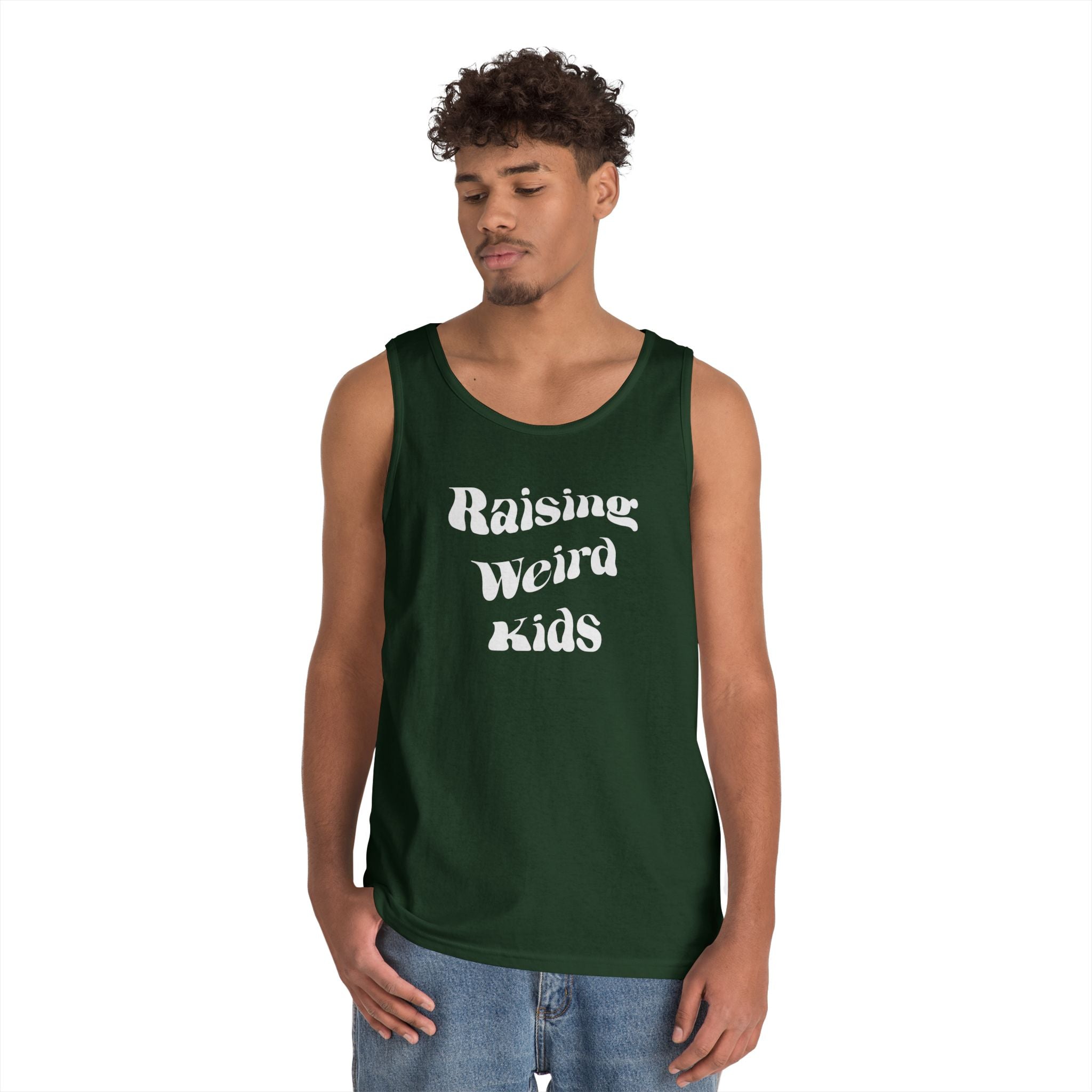Dad Tank Top - Raising Weird Kids | Tank Top by atgodanddesigns
