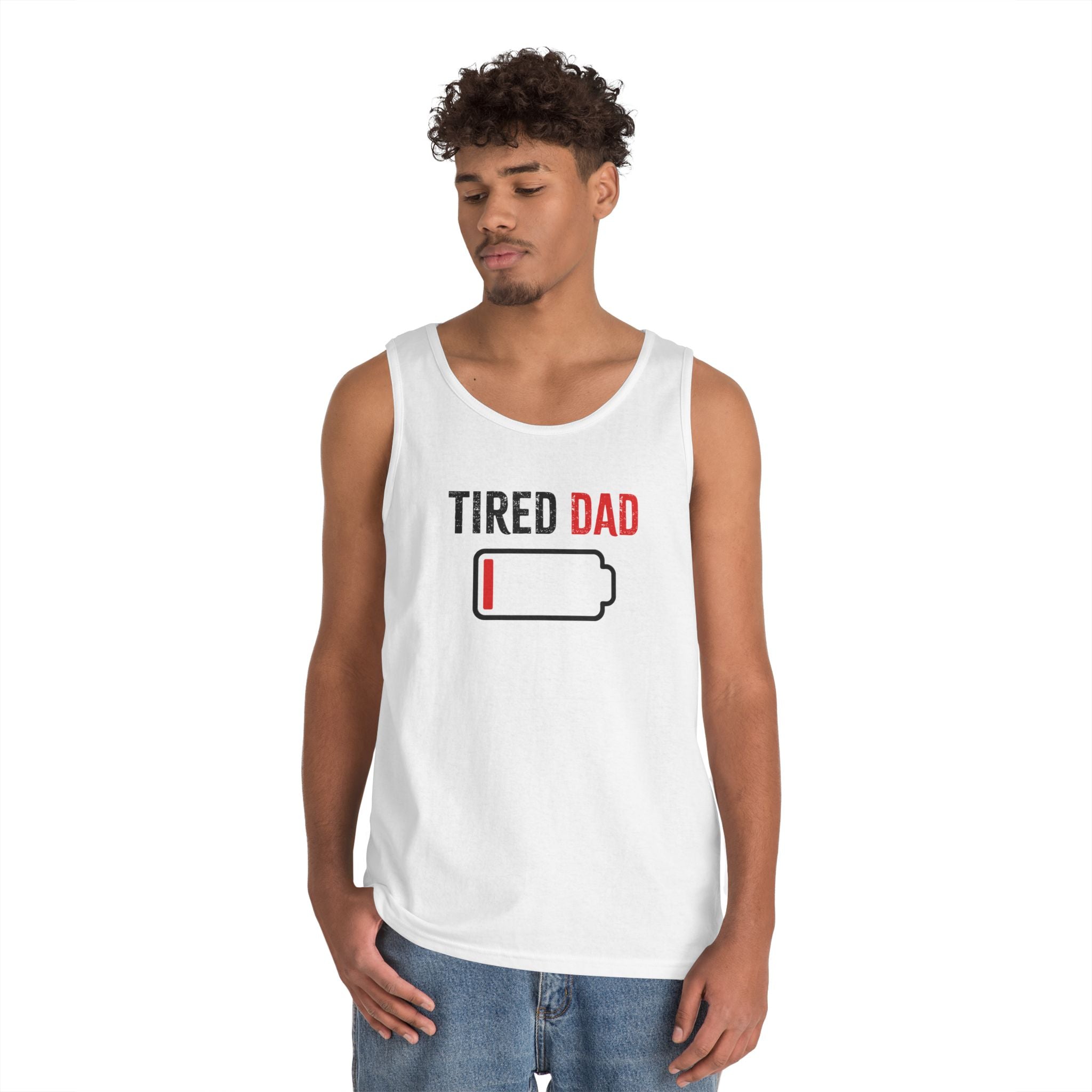 Dad Tank Top - Tired Dad | Tank Top by atgodanddesigns