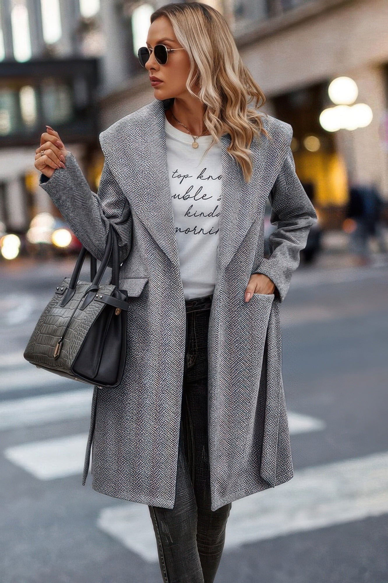 Elegant Long Sleeve Lapel Open Front Suit | by atgodanddesigns
