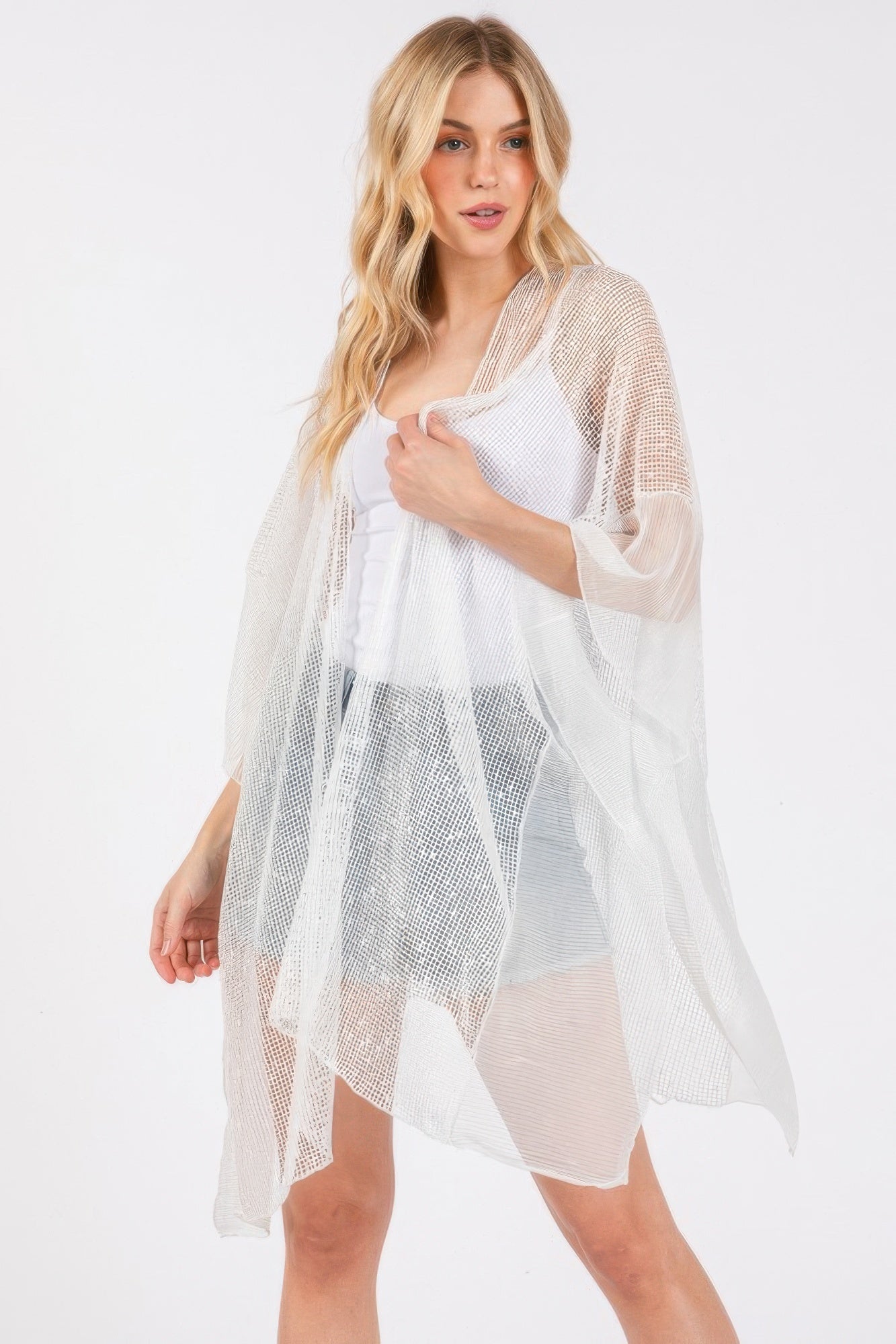 Embellished Sequin Mesh Cover Up | by atgodanddesigns
