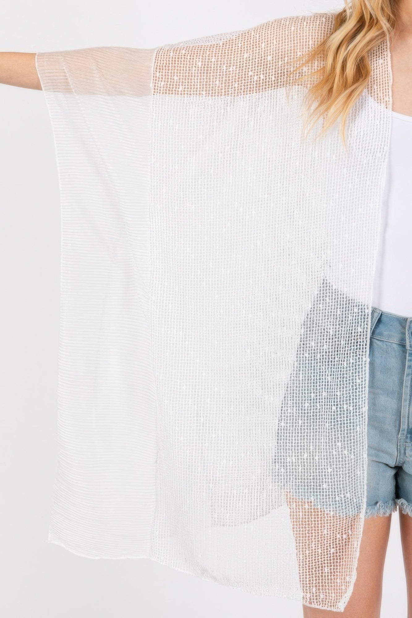 Embellished Sequin Mesh Cover Up | by atgodanddesigns