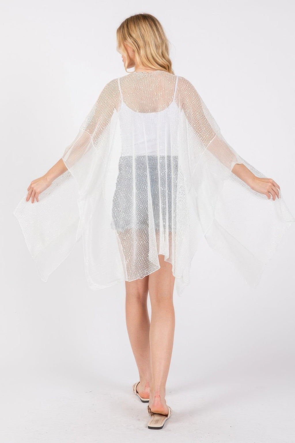 Embellished Sequin Mesh Cover Up | by atgodanddesigns