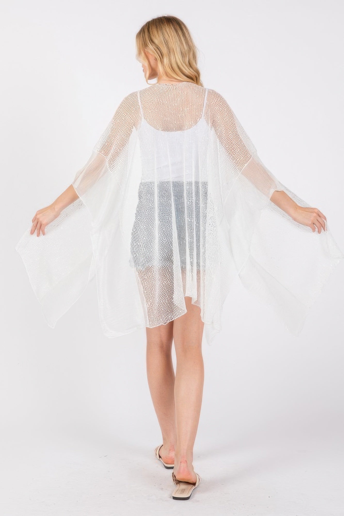 Embellished Sequin Mesh Cover Up | by atgodanddesigns