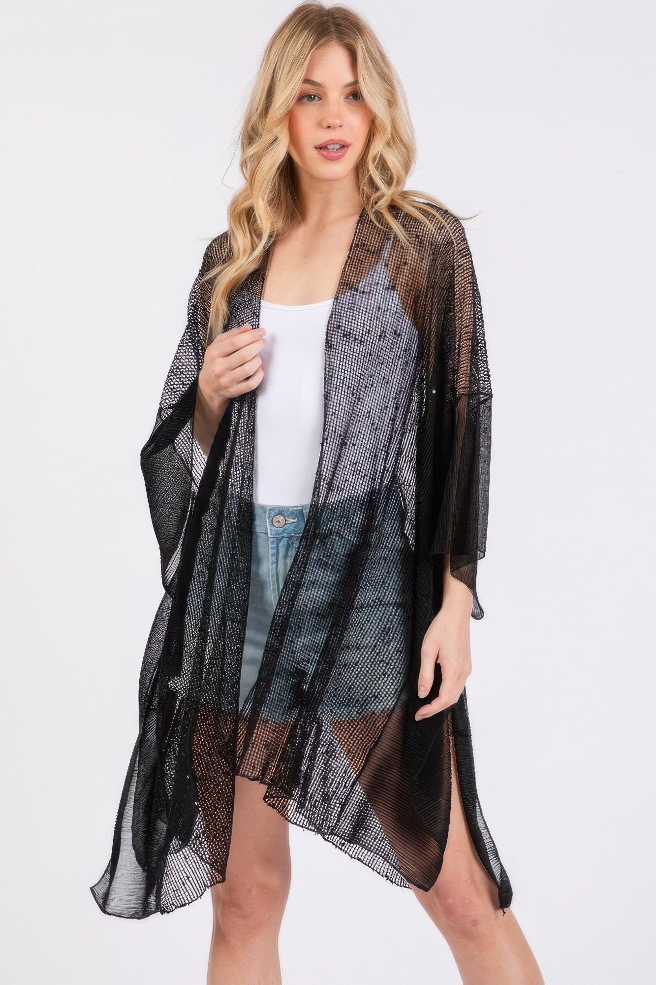 Embellished Sequin Mesh Cover Up | by atgodanddesigns