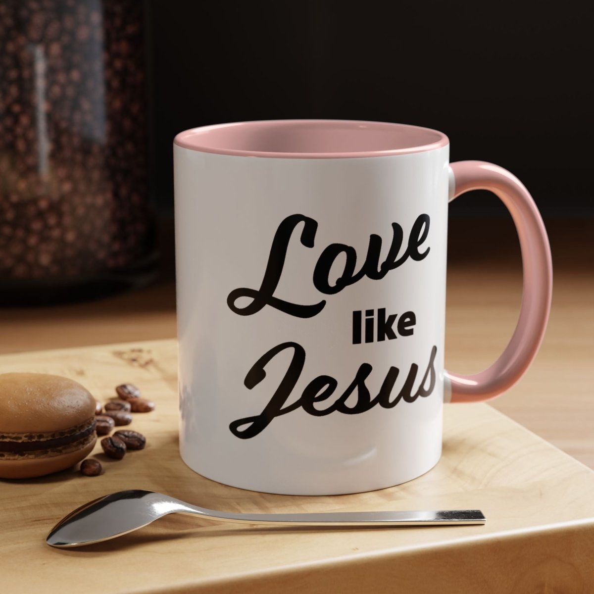 Faith Based Accent Coffee Mug (11oz, 15oz) - Love Like Jesus | Mug by atgodanddesigns