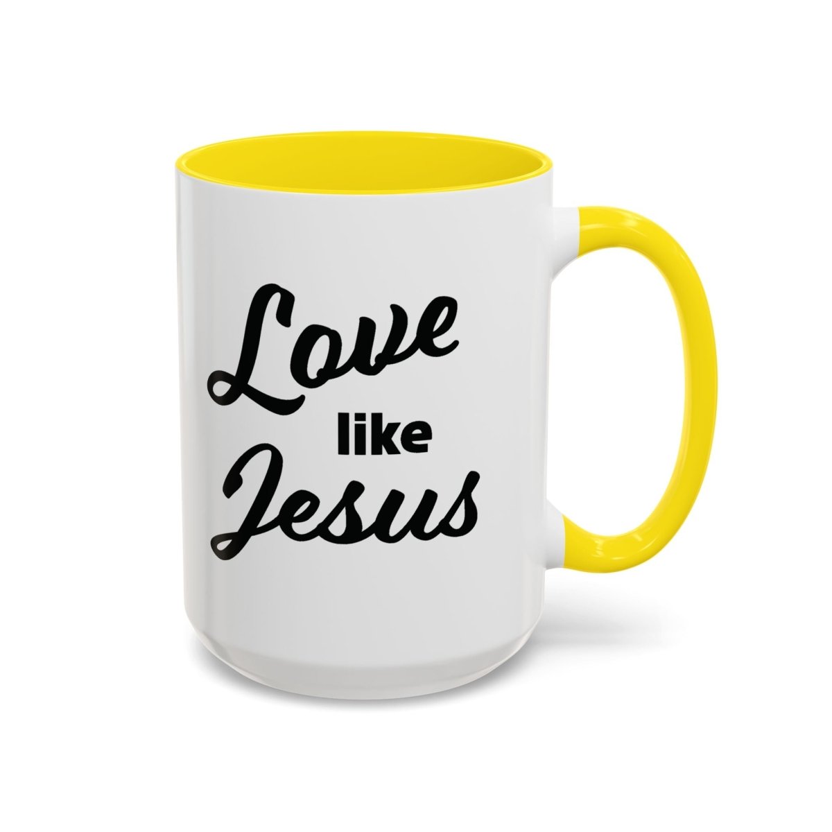 Faith Based Accent Coffee Mug (11oz, 15oz) - Love Like Jesus | Mug by atgodanddesigns