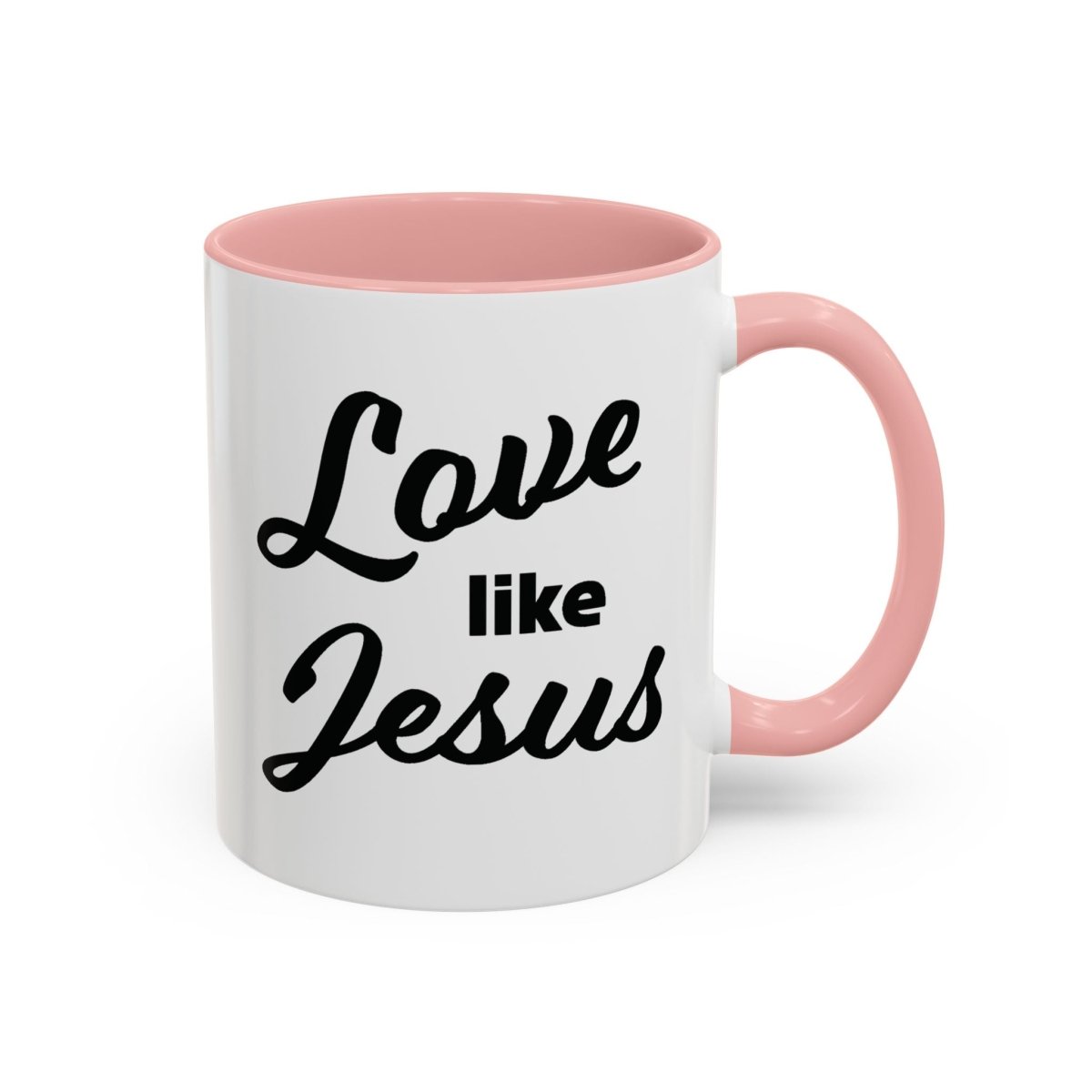 Faith Based Accent Coffee Mug (11oz, 15oz) - Love Like Jesus | Mug by atgodanddesigns