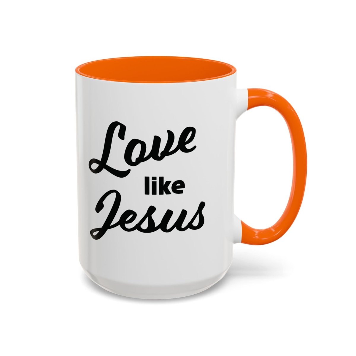 Faith Based Accent Coffee Mug (11oz, 15oz) - Love Like Jesus | Mug by atgodanddesigns