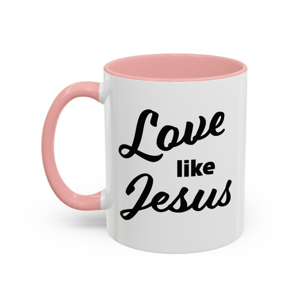 Faith Based Accent Coffee Mug (11oz, 15oz) - Love Like Jesus | Mug by atgodanddesigns