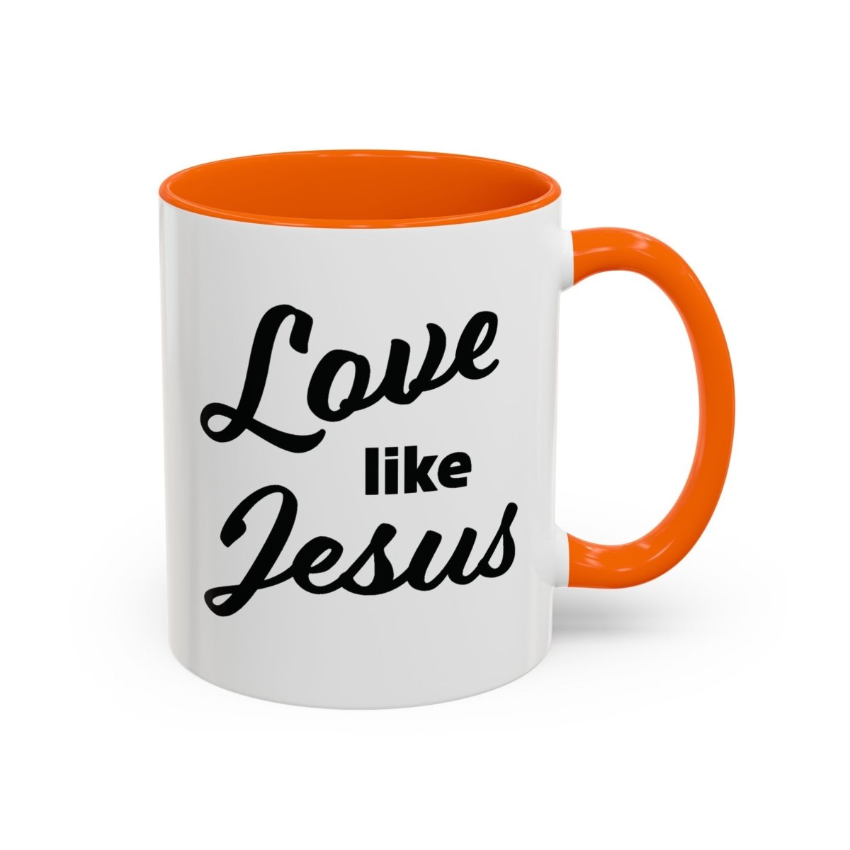 Faith Based Accent Coffee Mug (11oz, 15oz) - Love Like Jesus | Mug by atgodanddesigns