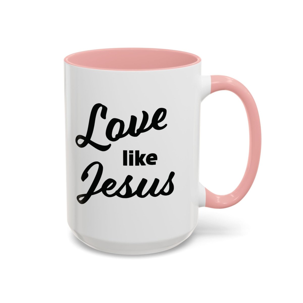 Faith Based Accent Coffee Mug (11oz, 15oz) - Love Like Jesus | Mug by atgodanddesigns