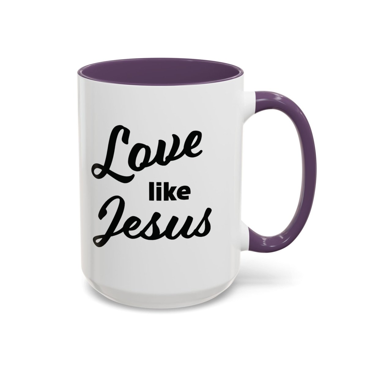 Faith Based Accent Coffee Mug (11oz, 15oz) - Love Like Jesus | Mug by atgodanddesigns