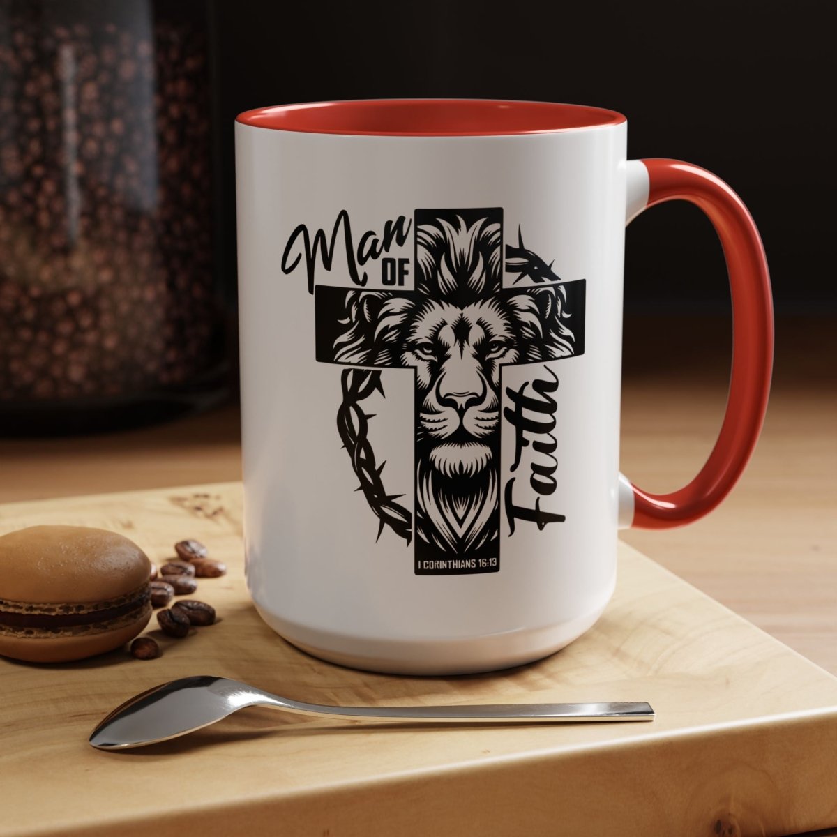 Faith Based Accent Coffee Mug (11oz & 15oz) - Man of Faith | Mug by atgodanddesigns