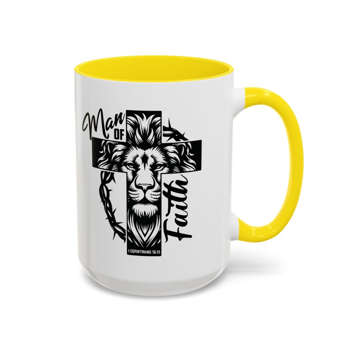 Faith Based Accent Coffee Mug (11oz & 15oz) - Man of Faith | Mug by atgodanddesigns