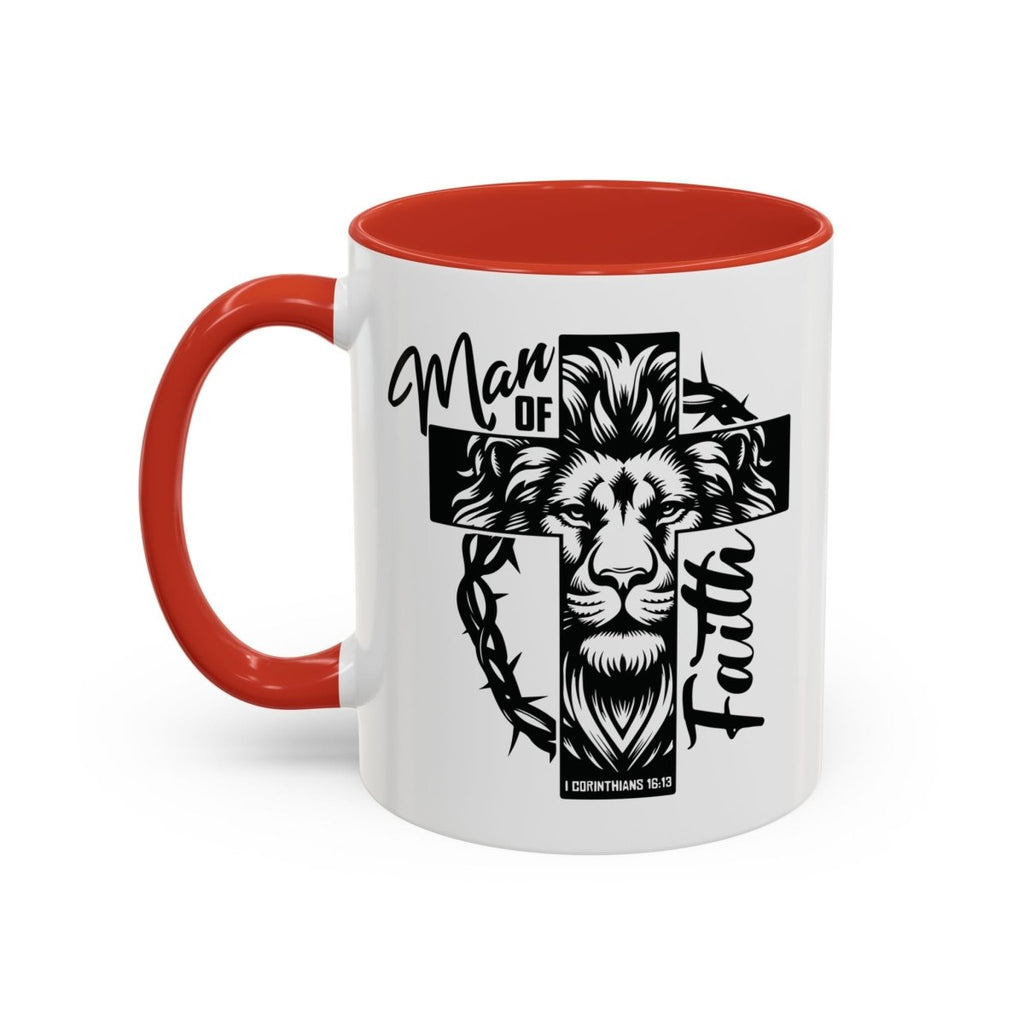 Faith Based Accent Coffee Mug (11oz & 15oz) - Man of Faith | Mug by atgodanddesigns