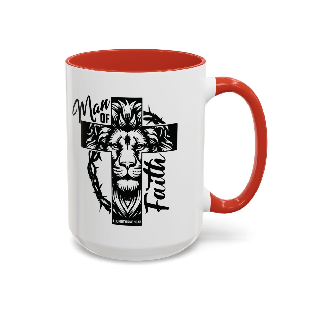 Faith Based Accent Coffee Mug (11oz & 15oz) - Man of Faith | Mug by atgodanddesigns