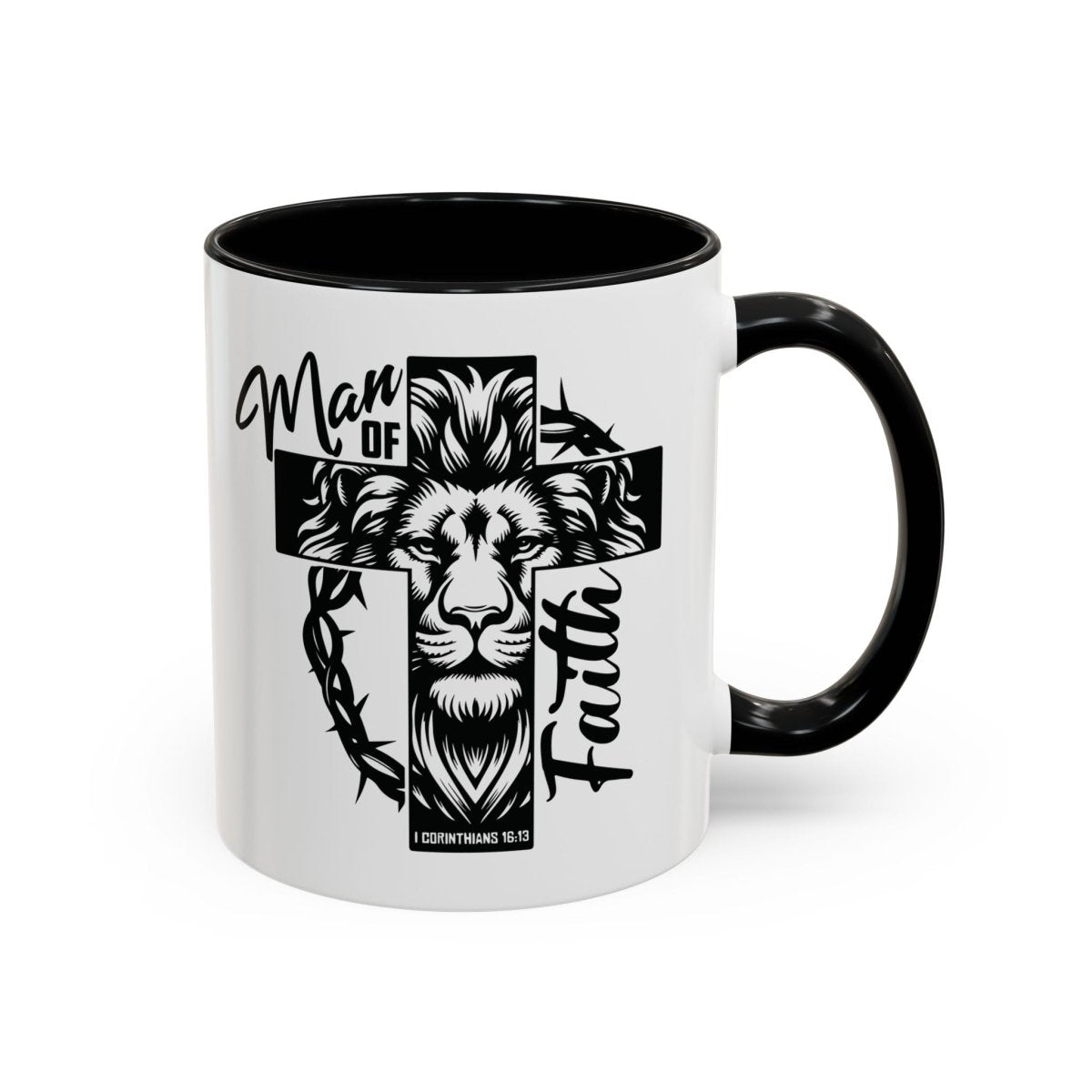 Faith Based Accent Coffee Mug (11oz & 15oz) - Man of Faith | Mug by atgodanddesigns