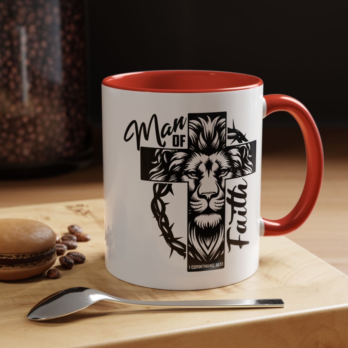 Faith Based Accent Coffee Mug (11oz & 15oz) - Man of Faith | Mug by atgodanddesigns