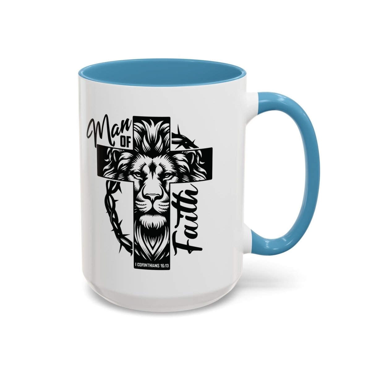 Faith Based Accent Coffee Mug (11oz & 15oz) - Man of Faith | Mug by atgodanddesigns