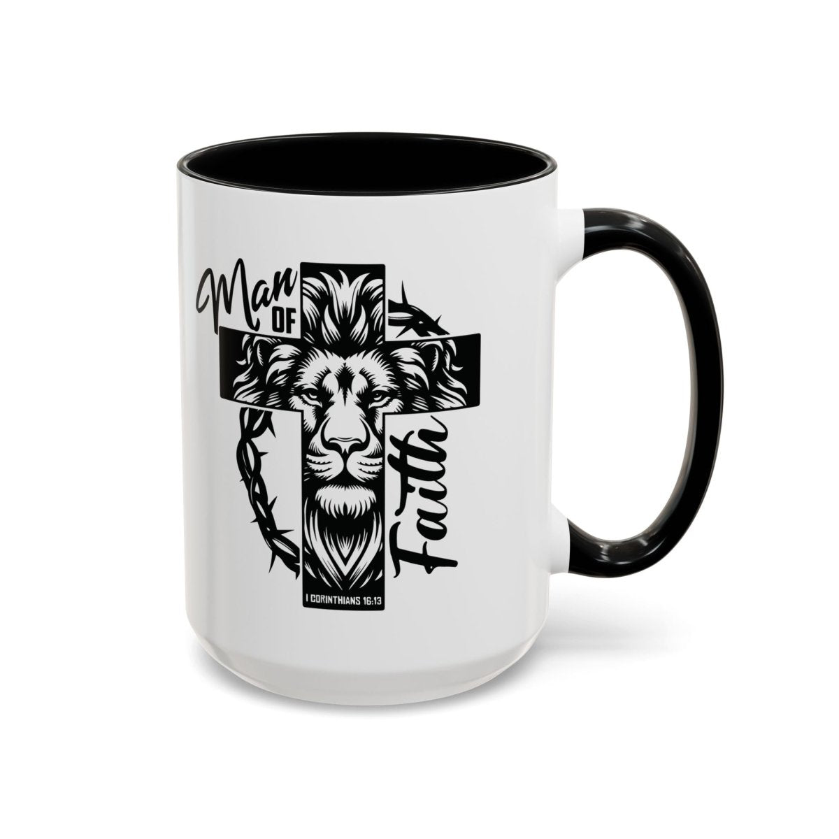 Faith Based Accent Coffee Mug (11oz & 15oz) - Man of Faith | Mug by atgodanddesigns